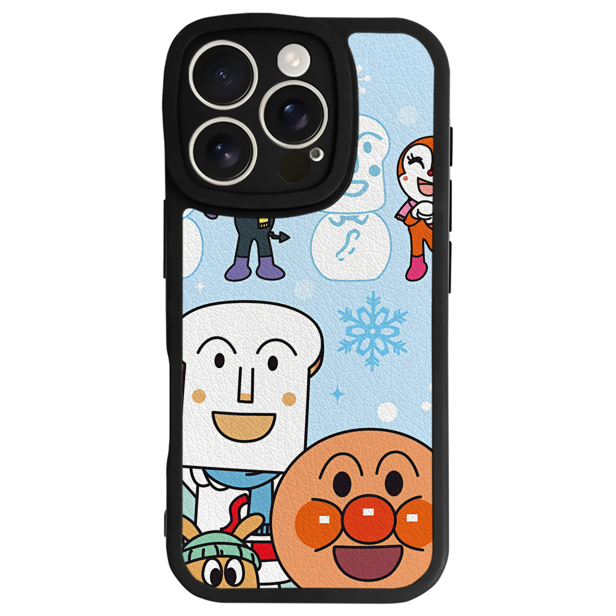 （画像用） アンパンマン Anpanman 【iPhone 16シリーズ対応】シリコンスマホケース（レザー調） 材質：シリコン